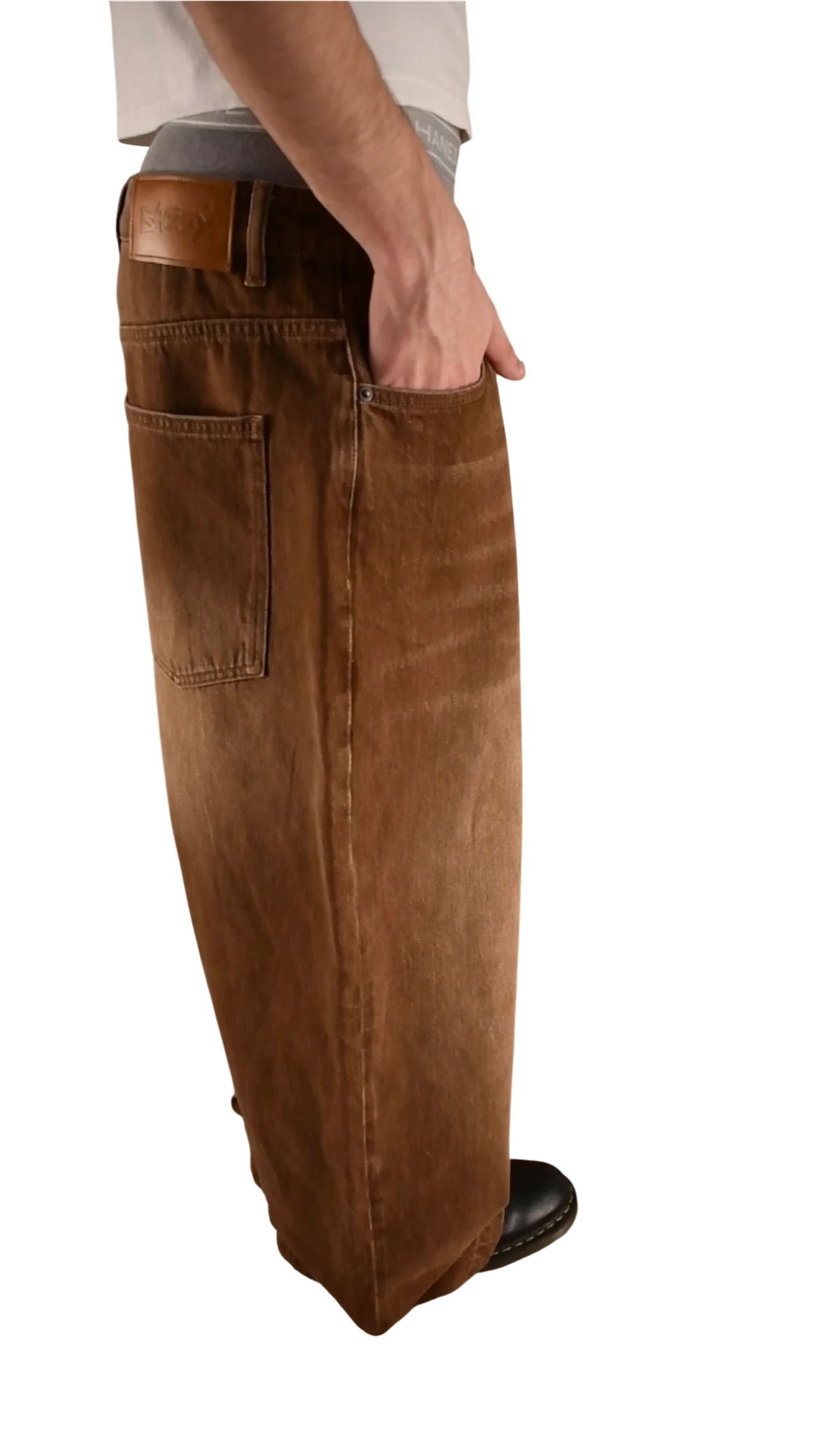 District Faded Brown Denims