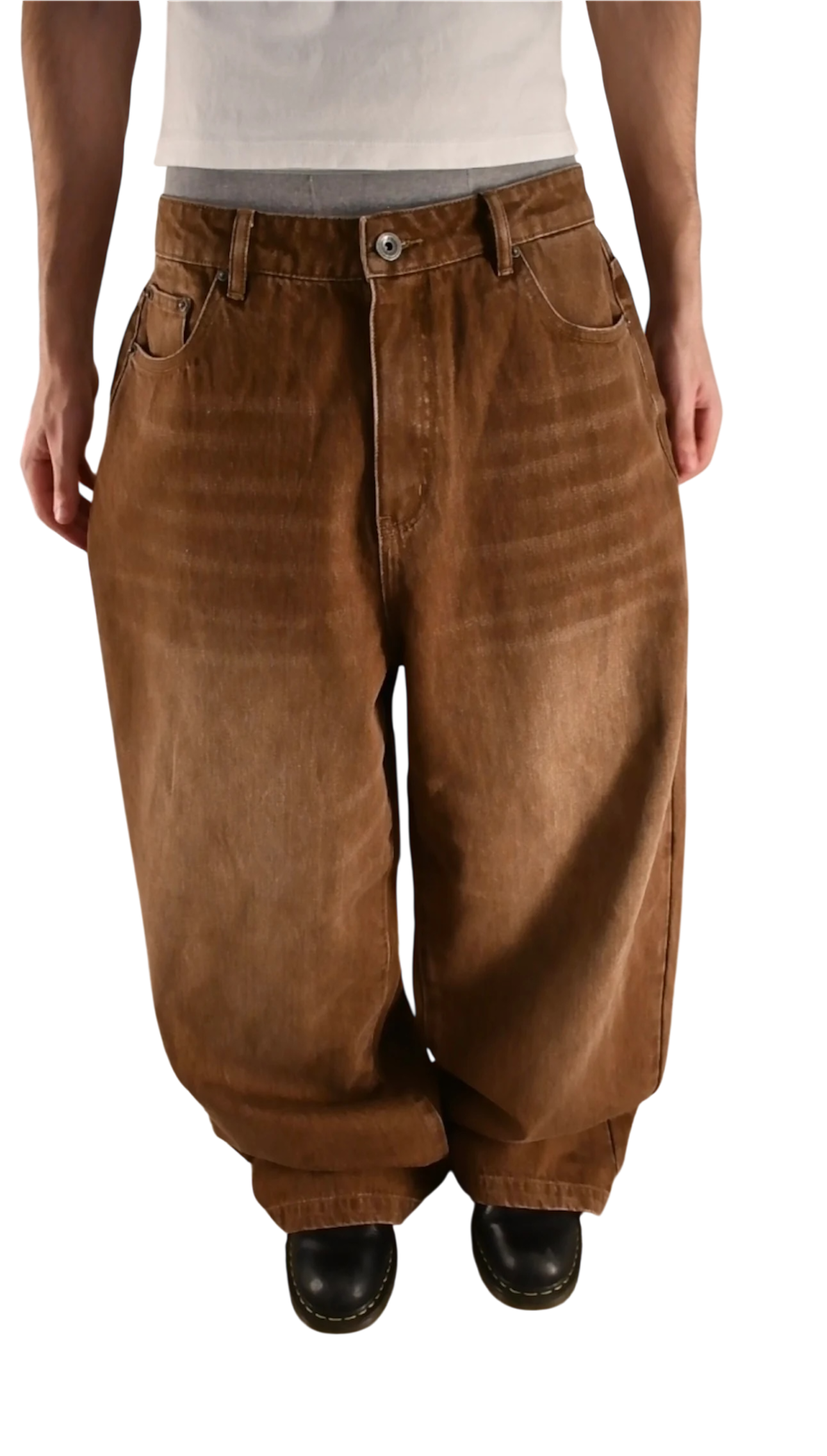 District Faded Brown Denims