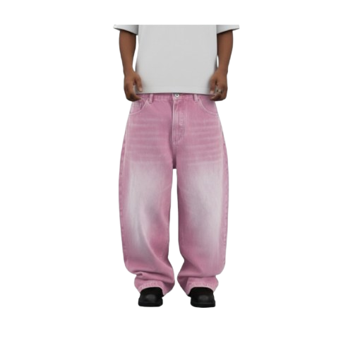 District Pink Faded Denims