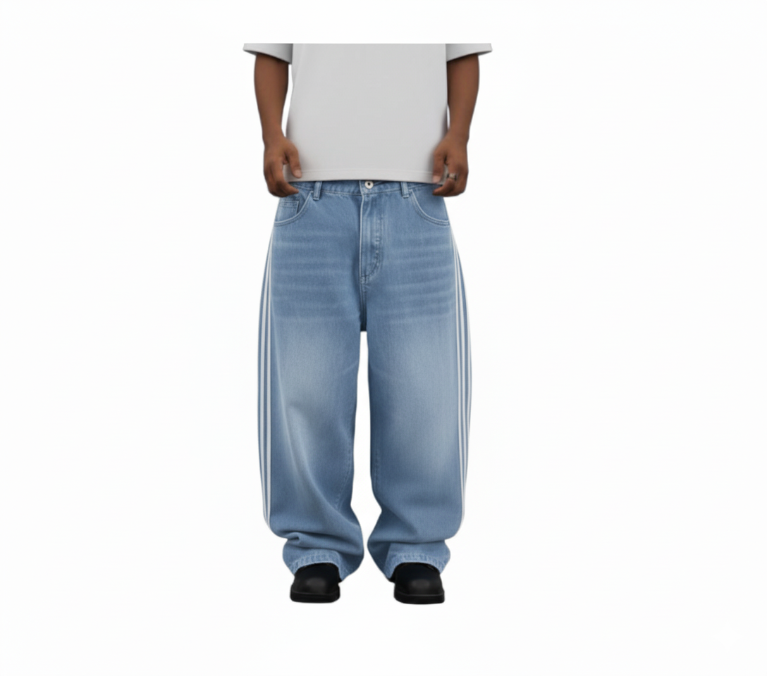 District Blue Stripped Denims