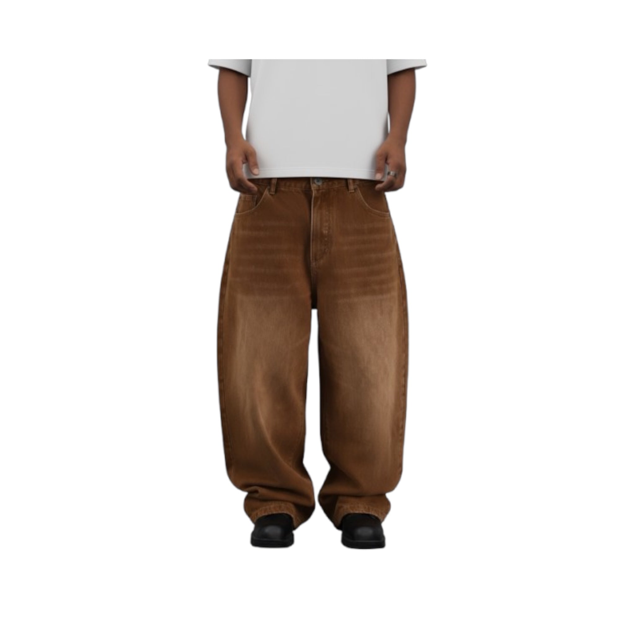 District Faded Brown Denims
