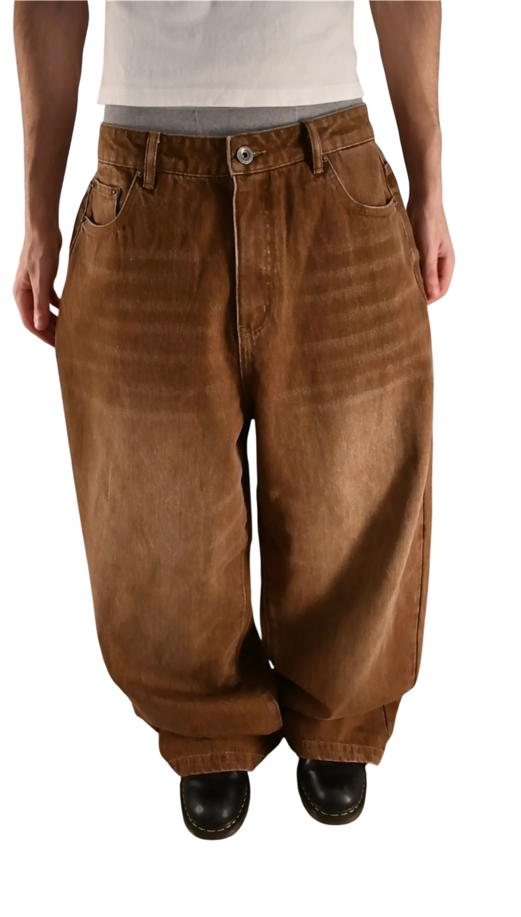 District Faded Brown Denims