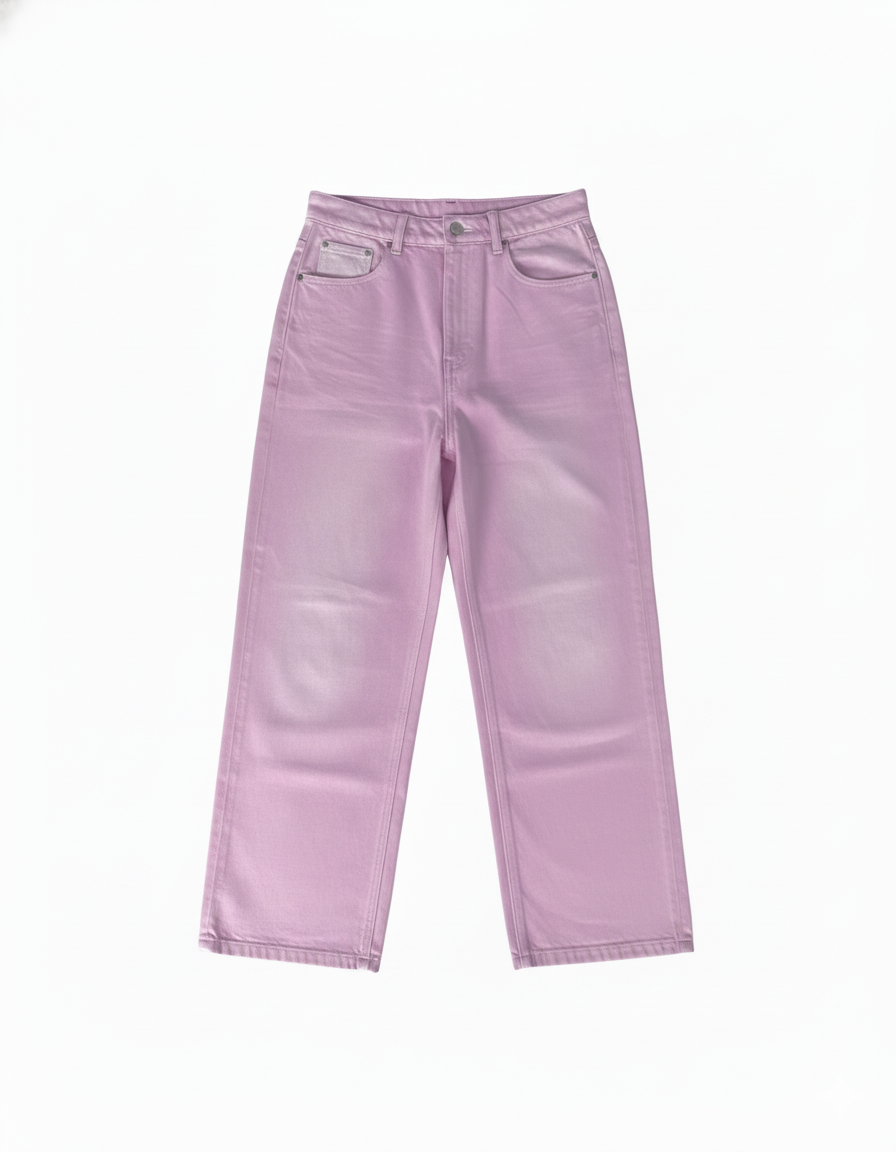 District Pink Faded Denims